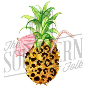 Cheetah Pineapple Design PNG File, Sublimation Design, Digital Download