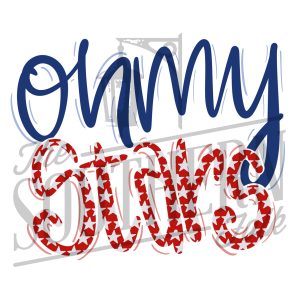 Oh My Stars PNG File, Sublimation Design, Digital Download, Hand Drawn