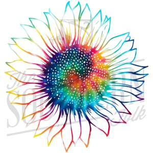Tie Dye Sunflower PNG File, Sublimation Design, Digital Download