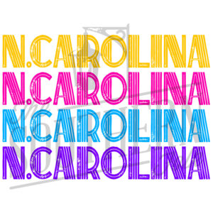 Retro North Carolina PNG File, Sublimation Design Download, Digital Download