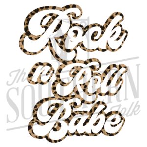 Rock n Roll Babe Cheetah PNG File, Sublimation Design Download, Digital Download
