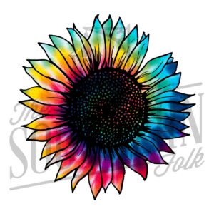 Tie Dye Sunflower PNG File, Sublimation Design, Digital Download, Sublimation Designs Downloads