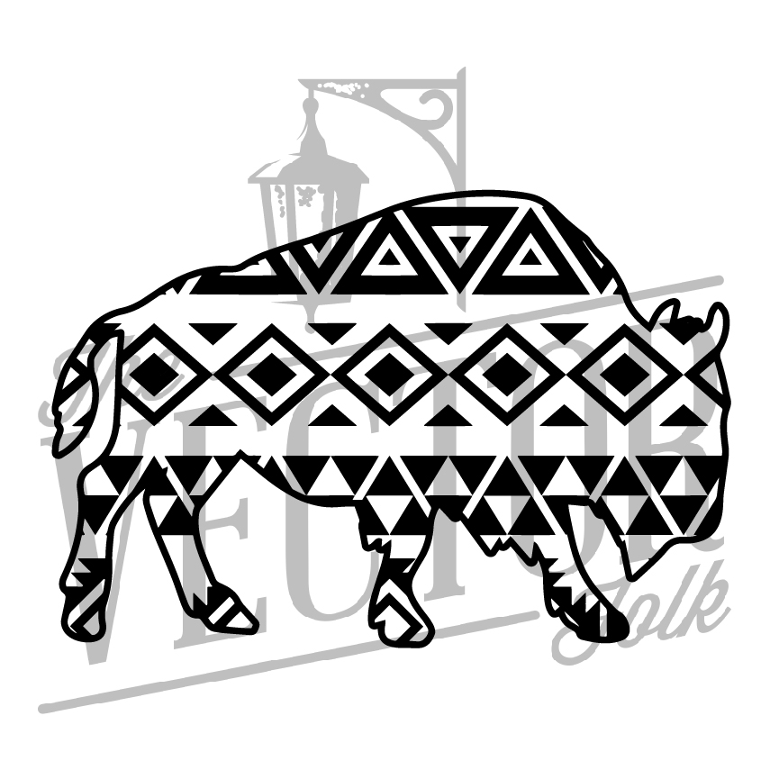 Download Aztec Buffalo SVG, DXF and PNG - THE SOUTHERN FOLK