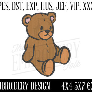 Teddy Bear  Embroidery Design - 4x4 5x7 6x10 Machine Embroidery Design - Embroidery File - pes dst exp hus jef vip xxx