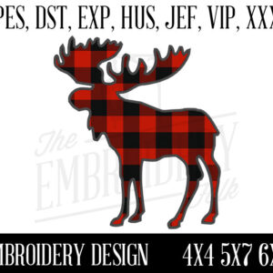 Moose Applique Design, Embroidery Patterns, Machine Embroidery, pes, dst, exp, hus, jef, vip, xxx