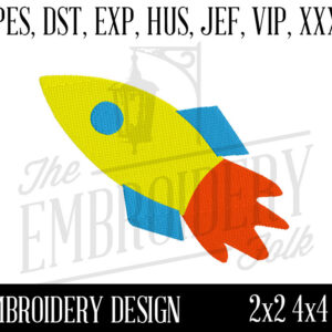 Mini Rocket Machine Embroidery Design - 2x2 4x4 Machine Embroidery Pattern - Embroidery File - pes dst exp hus jef vip xxx