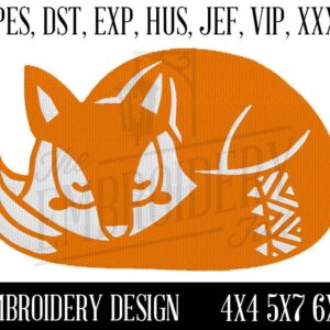 Fox Embroidery Design, Embroidery Patterns, Machine Embroidery, Instant Download Digital File, Applique Patterns