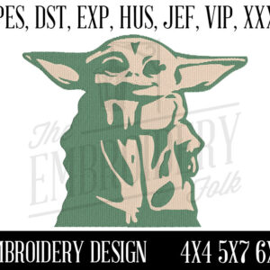 Baby Yoda embroidery ,Star Wars embroidery Machine Embroidery Designs, Girl Applique, Embroidery Instant Download