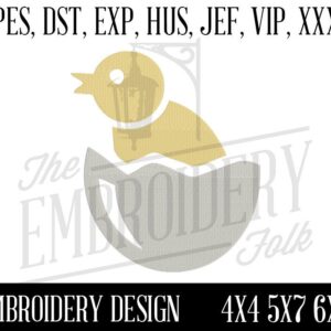 Baby Chick Embroidery Design - 4x4 5x7 6x10 Machine Embroidery Design - Embroidery File - pes dst exp hus jef vip xxx