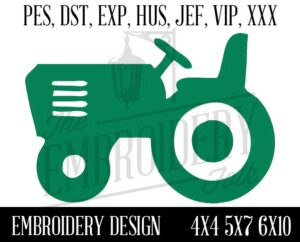 Tractor Embroidery Design - 4x4 5x7 6x10 Machine Embroidery Design - Embroidery File - pes dst exp hus jef vip xxx