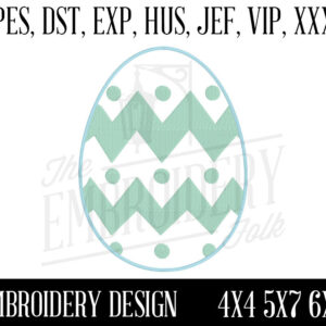 Easter Egg Embroidery Design, Embroidery Patterns, Machine Embroidery, pes, dst, exp, hus, jef, vip, xxx