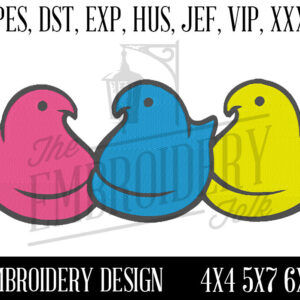 Peeps Embroidery Design, Embroidery Patterns, Machine Embroidery, pes, dst, exp, hus, jef, vip, xxx