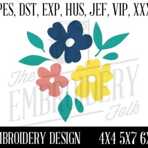 Flower Embroidery Design, Embroidery Patterns, Machine Embroidery Design, pes, dst, exp, hus, jef, vip, xxx