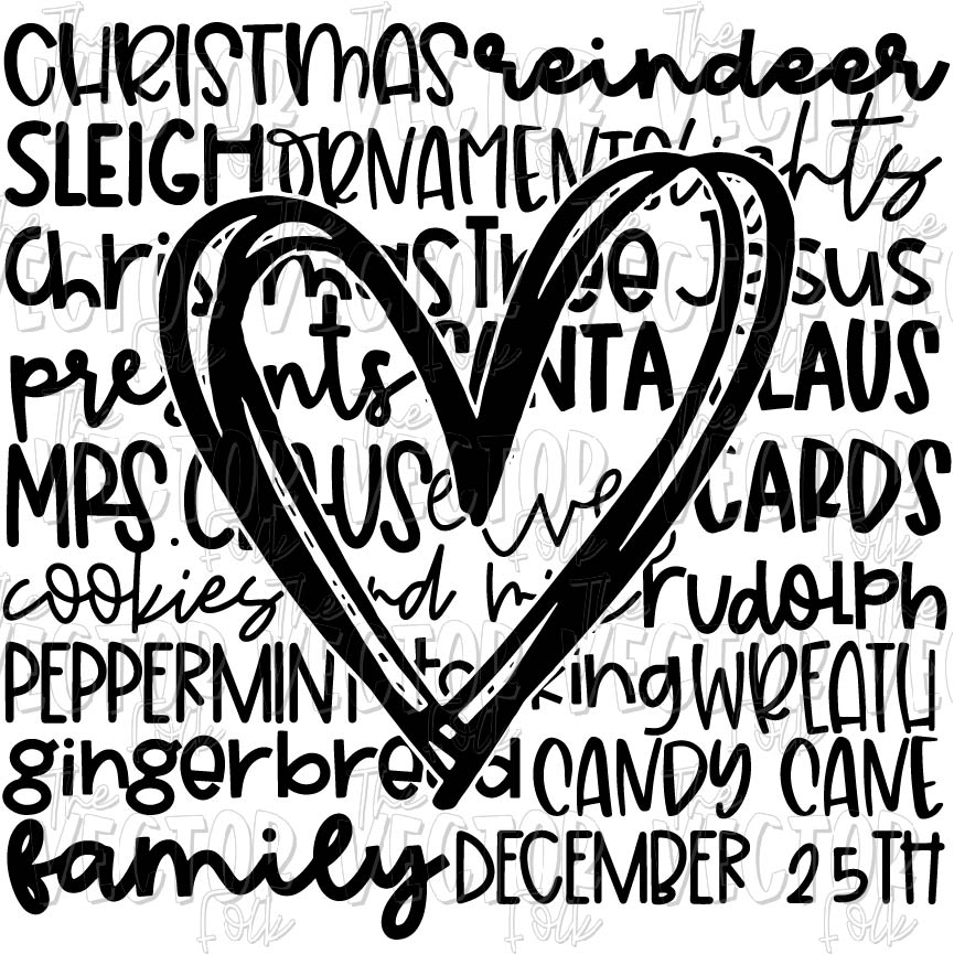 Christmas Love SVG, DXF and PNG - THE SOUTHERN FOLK