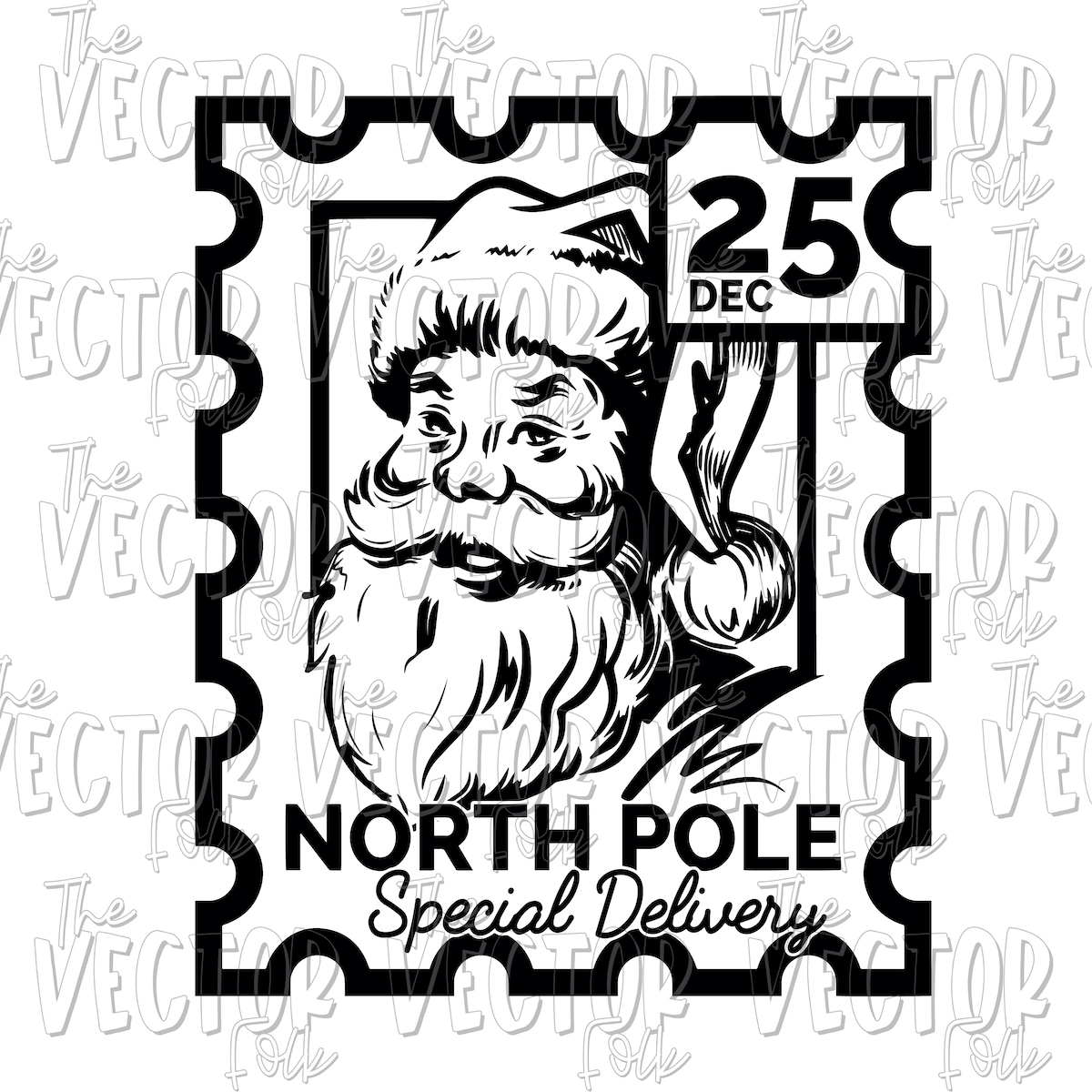 Santa Claus North Pole Stamp