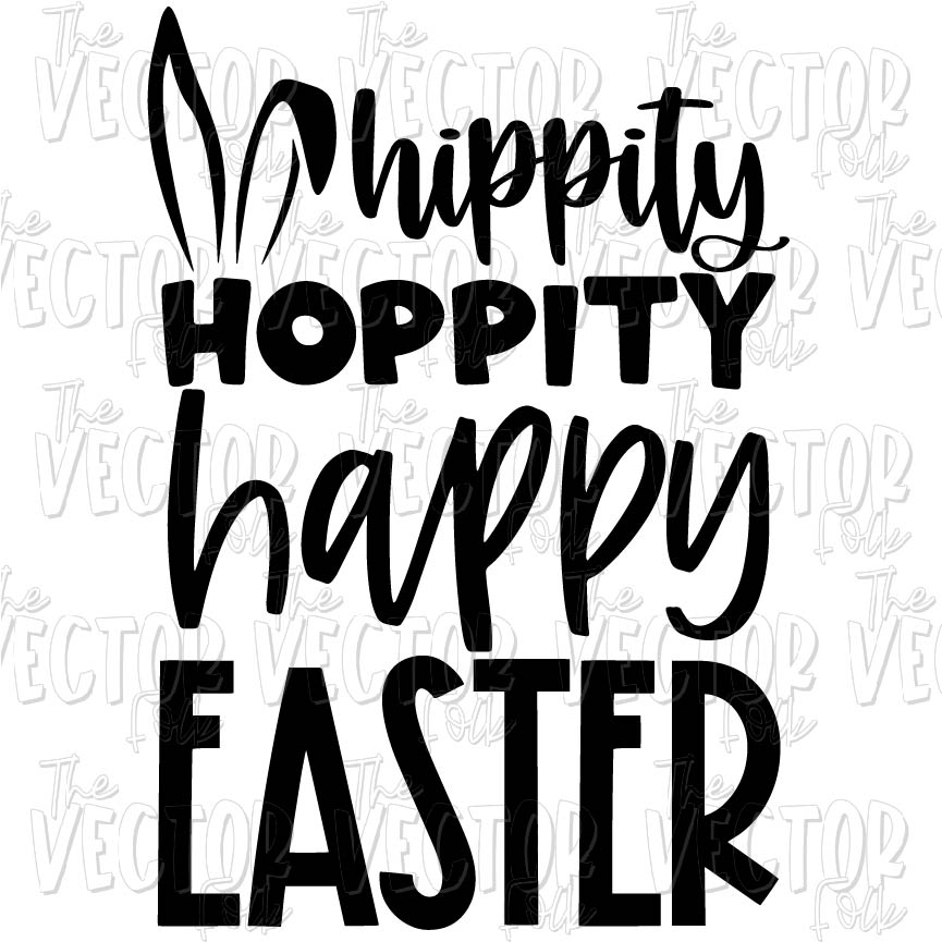 Hippity, Hoppity, Happy Easter PNG, DXF & SVG Files – THE SOUTHERN FOLK